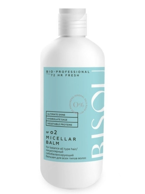 detail Micelárny kondicionér pre mastné korienky a suché končeky vlasov 285ml BISOU