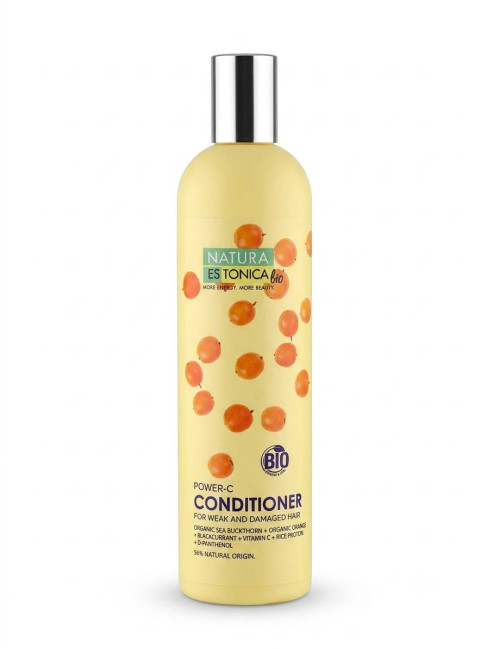 detail Kondicionér pre slabé a poškodené vlasy s rakytníkom, 400 ml Natura Estonica