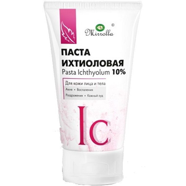 detail Ichtyolová pasta na pokožku tváre a tela 40ml Mirrolla