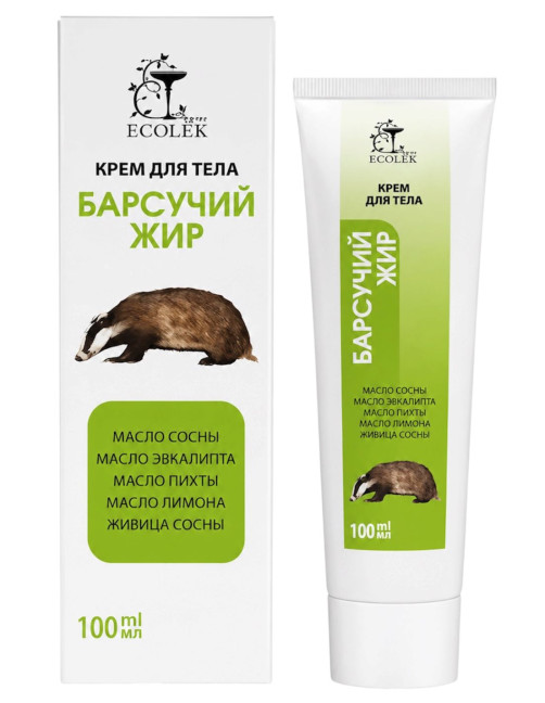 detail Telový krém s jazvečím tukom 100ml Ecolek
