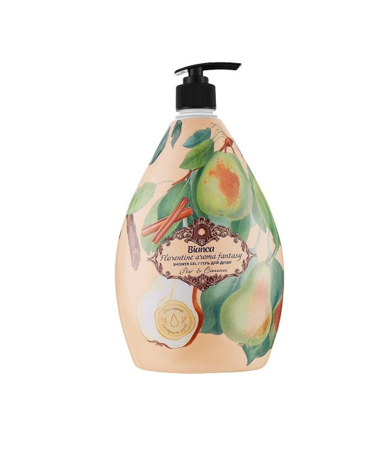 detail Sprchový gél s extraktom hrušky a škoricovým olejom 1l Bianca