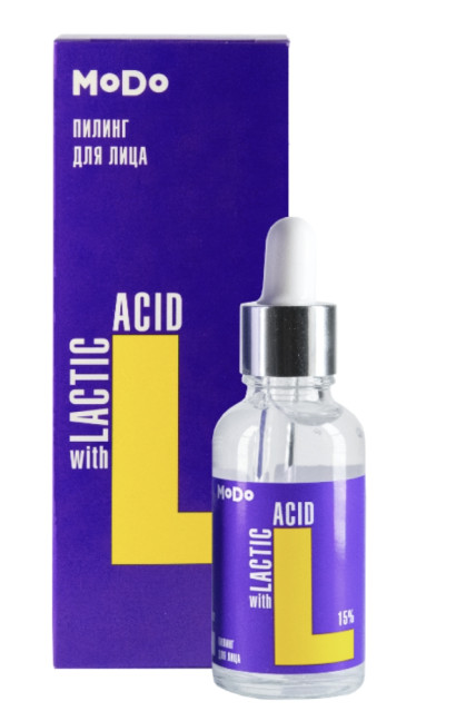 detail Peeling na tvár s kyselinou mliečnou 15 % 30 ml Modum