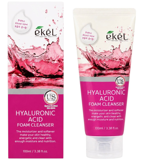 detail Čsticí pěna na obličej s kyselinou hyaluronovou 100ml Ekel