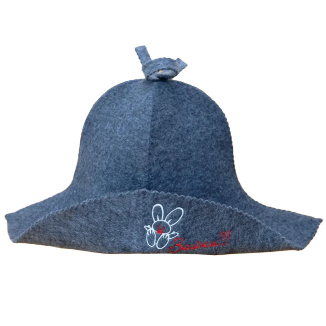 detail Čiapka-panama na banju (saunu) Zajka sivá