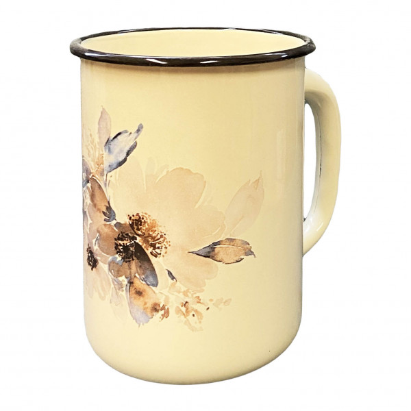 detail Smaltovaný hrnek bežová Jasmin 1,5L