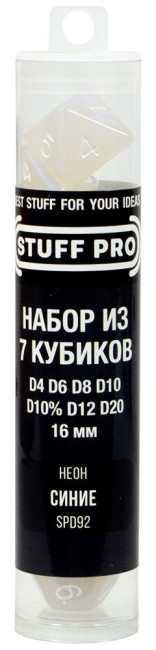 detail Sada 7 kociek neón modrý (od 18 rokov)