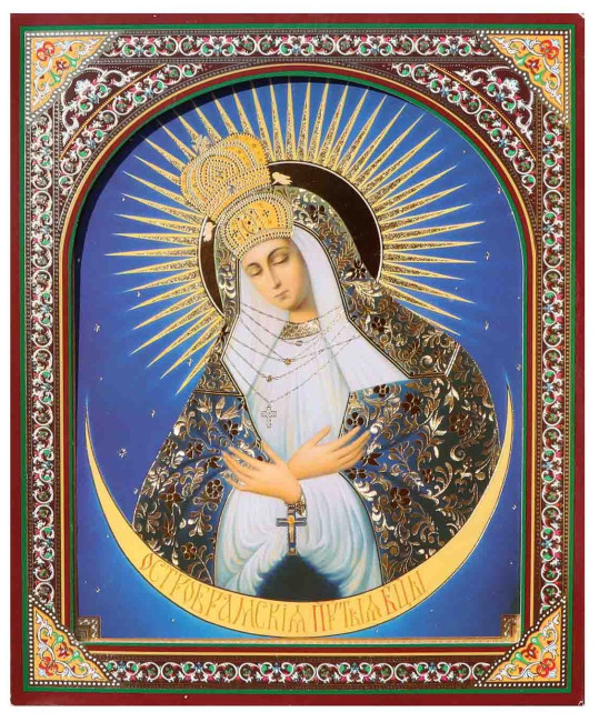 detail Ikona drevená Ostrobramskaja 15x18cm v puzdre