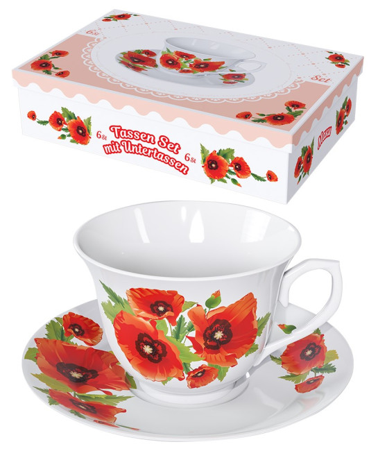 detail Čajový set Maki 6 šálok + 6 tanierikov