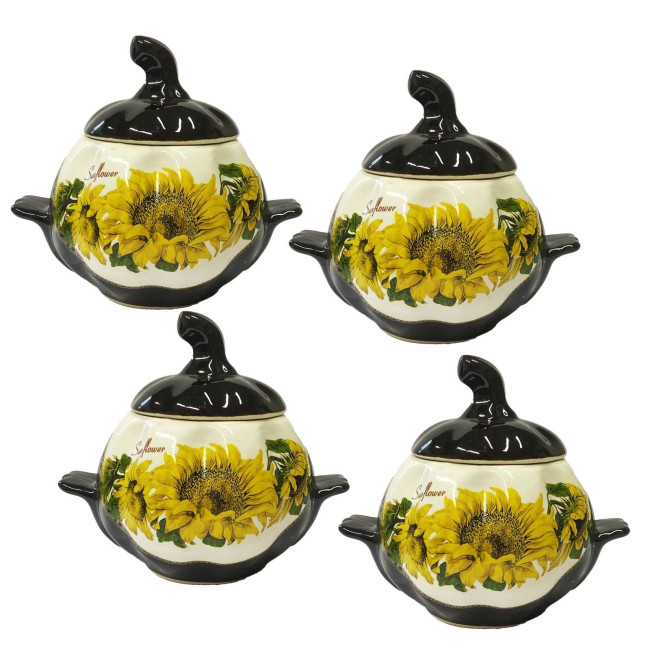 detail Keramický hrniec Slnečnice 0,75l