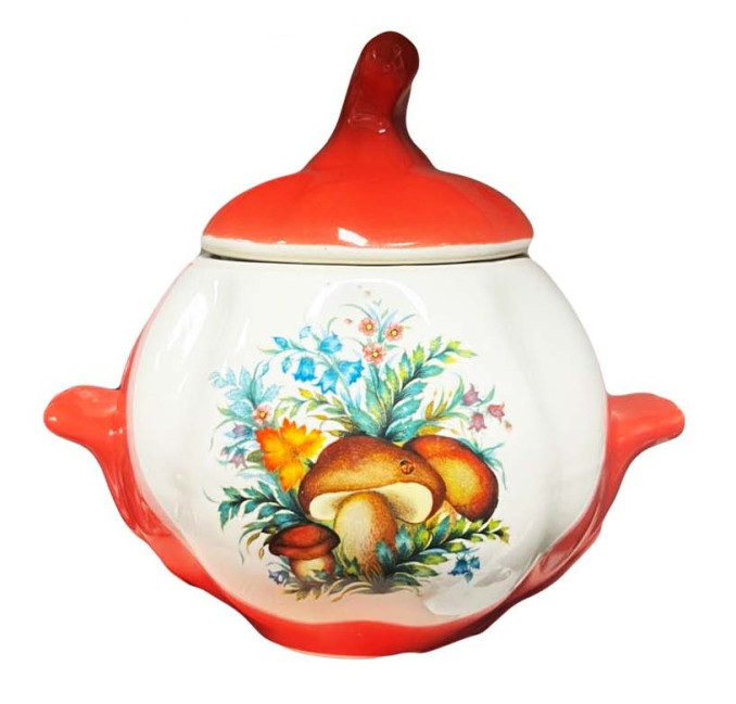 detail Keramický hrniec „Huby suchohríby“ 0,75 L