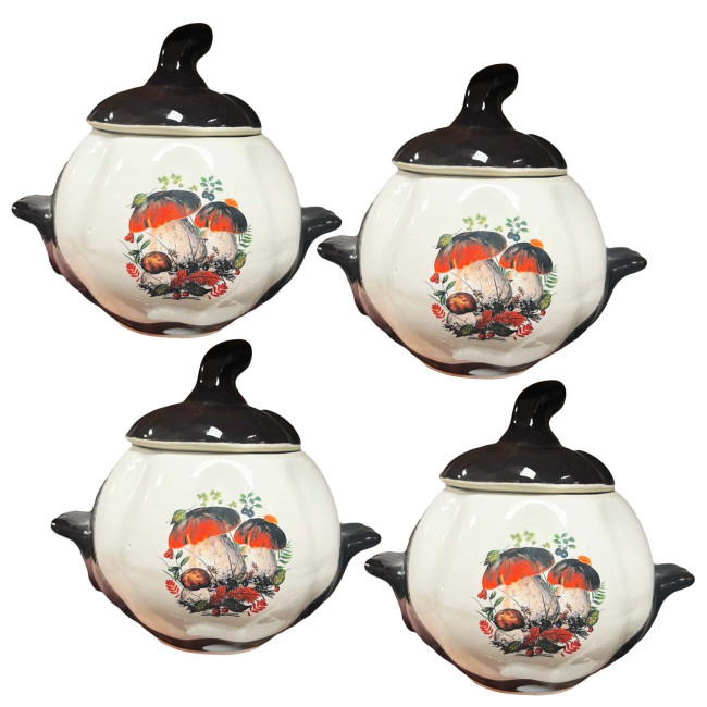 detail Keramický hrnec „Houby máslovky“ 0.75l