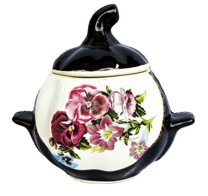 detail Keramický hrniec 0,75l Fialky