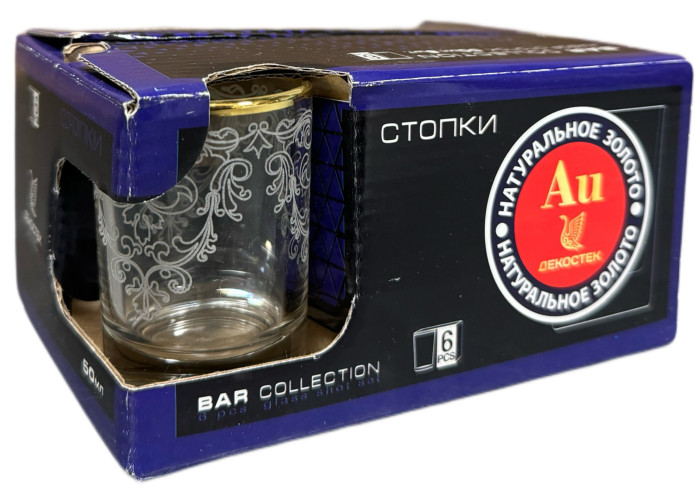 detail Sada 6 panáku 50ml Vizantie se zlatem