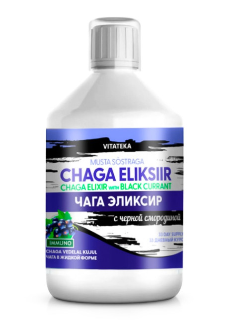 detail Čaga elixír s čiernymi ríbezľami 500 ml VITATEKA