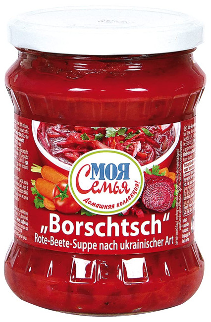 detail Boršč s čerstvou řepou Ukrajinský 460 g Moja Semja