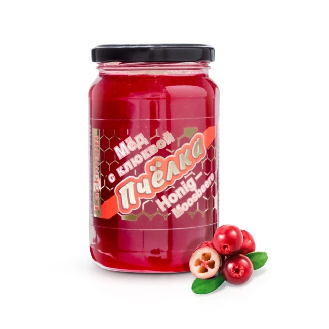 detail Med s brusnicami Pčielka 460 g