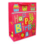 nahlad Dárková taška Happy Birthday ružová 32*11cm
