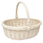 nahlad Velikonoční proutěný košík bílý L