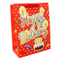 nahlad Dárková taška Happy Birthday červená 32*11cm