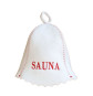 nahlad Čiapka na banju (saunu) Sauna bielo-červená