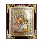 nahlad Ikona v zamate 10x12cm Kazanskaja