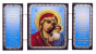 nahlad Ikona Kazanskaja 7x13cm drevená trojitá
