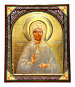 nahlad Ikona dřevěná Matrona 15x18cm v pouzdře (zlaté pozadí)