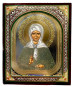 nahlad Ikona drevená Matrona 10×12 cm v puzdre (strieborné pozadie)
