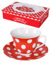 nahlad Čajový set Krasnaja Šapočka 6 šálok + 6 tanierikov
